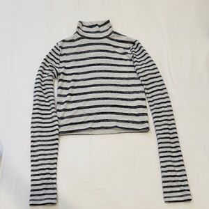 Rag & Bone Black and White Striped Knit Top